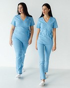 Медицинский костюм женский Рио голубой